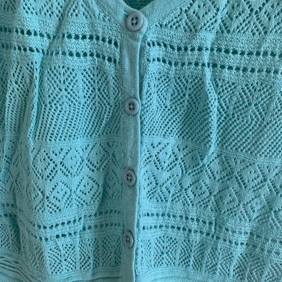 ANNE KLEIN Short Knit Button Up Top🌴 - Picture 3 of 5